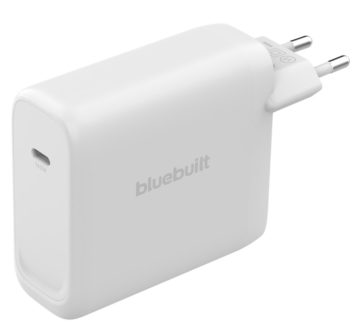 BlueBuilt 140-Watt-GaN-Ladegerät mit USB-C-Port Weiß Main Image