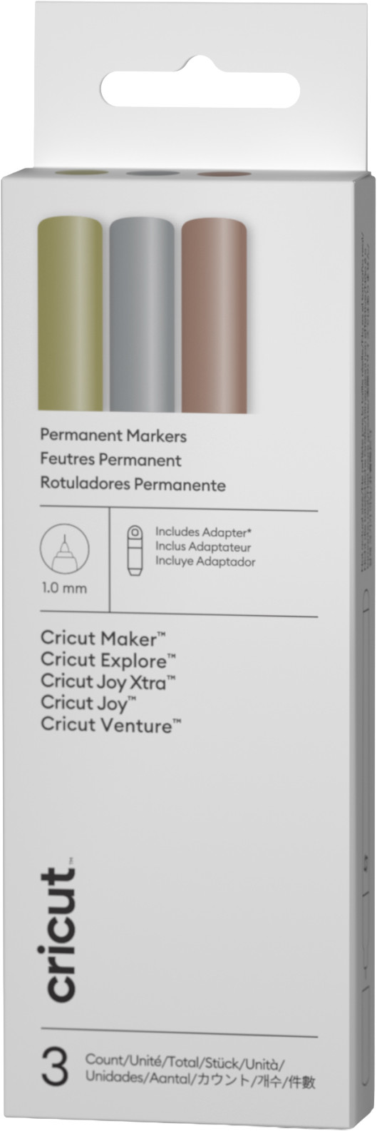Cricut Permanent Metallic Markers 1.0mm (Set of 3) + Adapter Main Image