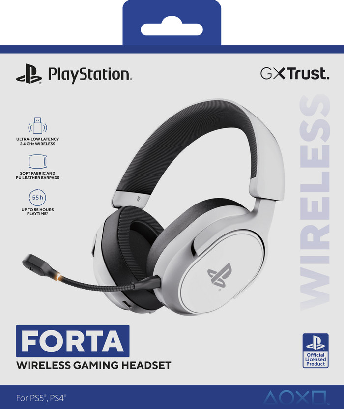 Trust GXT 499W Forta Wireless Gaming Headset PS4/PS5 White packaging