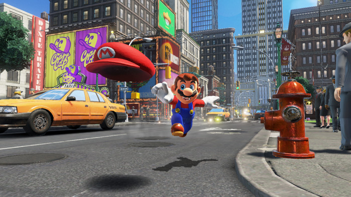 Super Mario Odyssey produkt in gebrauch