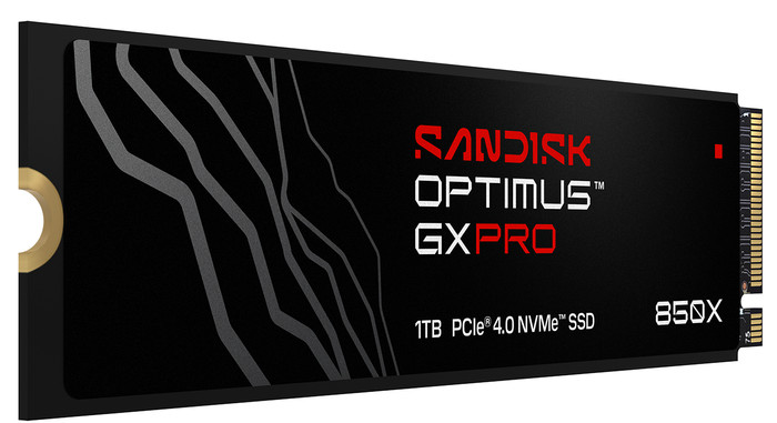 SANDISK Optimus GX PRO 850X 1TB Heatsink NVMe SSD front