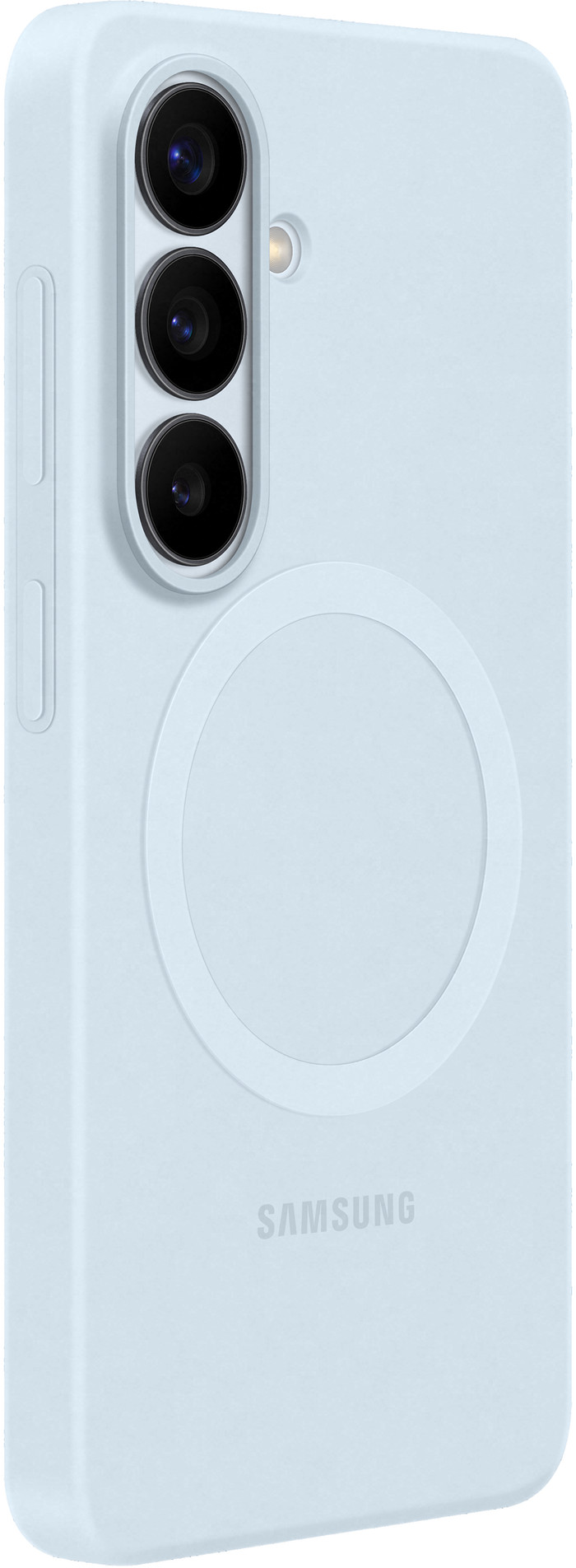 Samsung Galaxy S26 Backcover aus Silikon mit Magnet Blau vorne