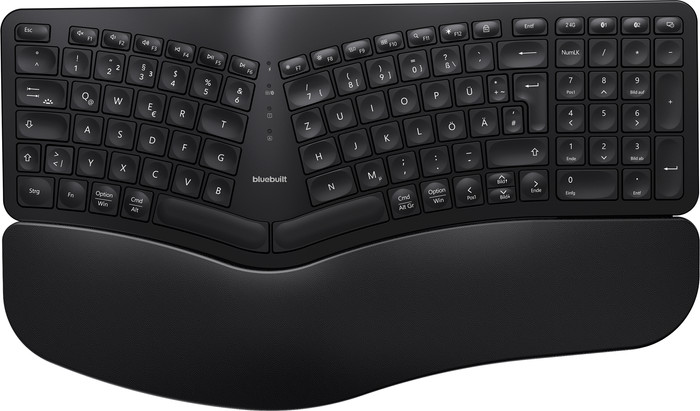 BlueBuilt Kabellose Ergonomische Bluetooth-Tastatur QWERTZ Main Image