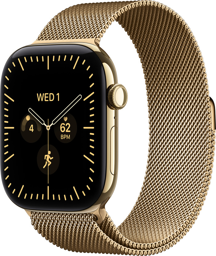 Apple Watch Series 12 Cellular 46 mm Titan Gold Milanaise Armband M/L Main Image
