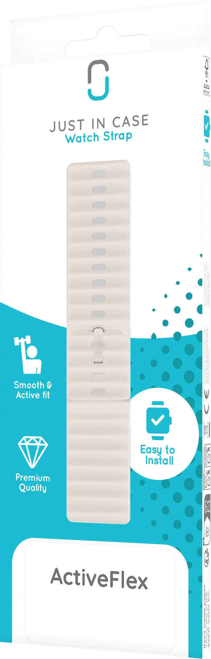 Just in Case Silikon-Armband Creme für Garmin Venu 3S / 4 41 mm verpackung