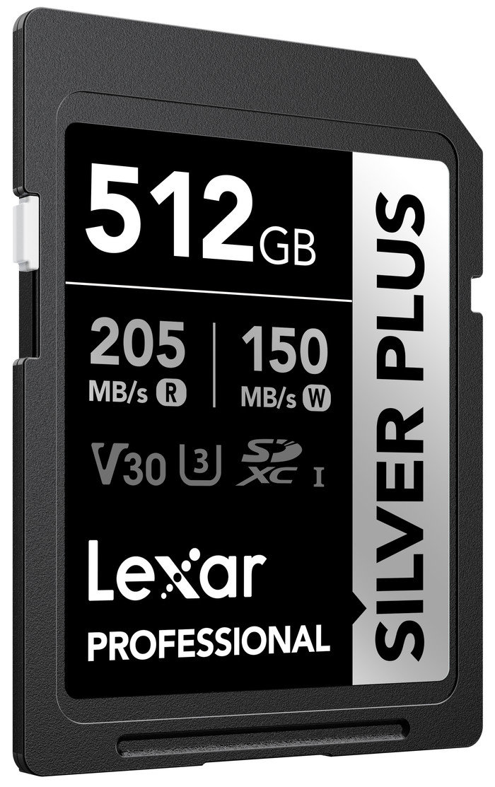 Lexar Professional SDXC Silver Plus 512GB 150 MB/s linke seite