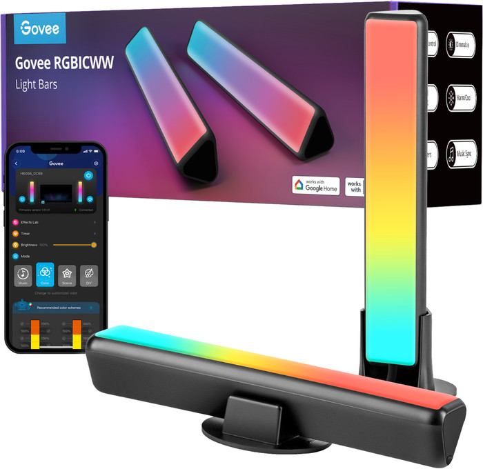 Govee RGBICWW Light Bars vorne
