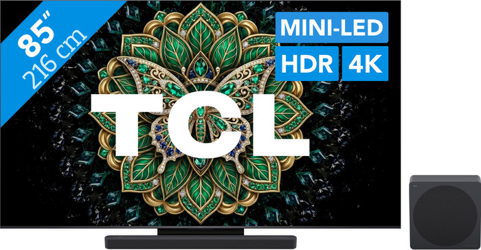 TCL QD Mini LED 85" C69K Pro (2026) + TCL A65K Main Image
