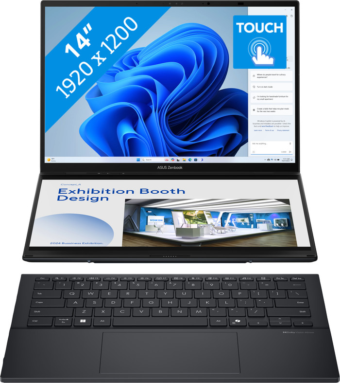 ASUS Zenbook Duo OLED UX8406CA-QL263W - 14" - Intel Core Ultra 9 - 16GB RAM/1TB SSD Main Image
