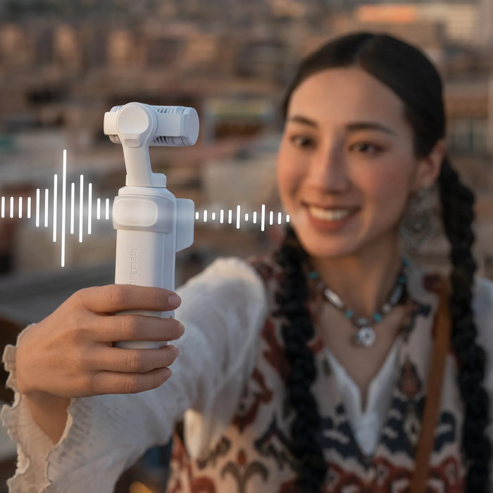 Insta360 Wind Guard for Insta360 Luna Series White product in use