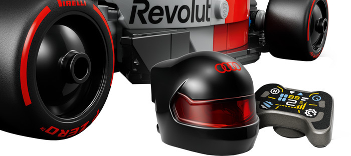 LEGO Speed Champions Audi Revolut F1 Race Car 77259 product in use