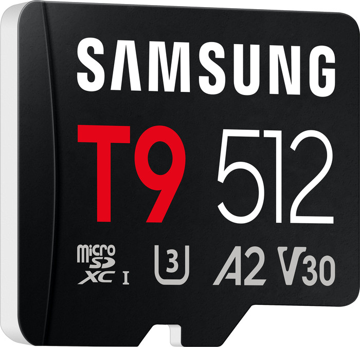 Samsung microSDXC T9 512GB 200 MB/s + USB-Lesegerät vorne