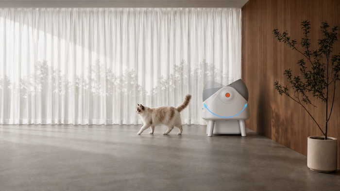 Mova Automatic Cat Litter Box LB10 Air White product in use