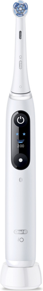 Oral-B iO Series 6N Weiß + zusätzliche iO Sanfte Reinigung Aufsteckbürste vorne