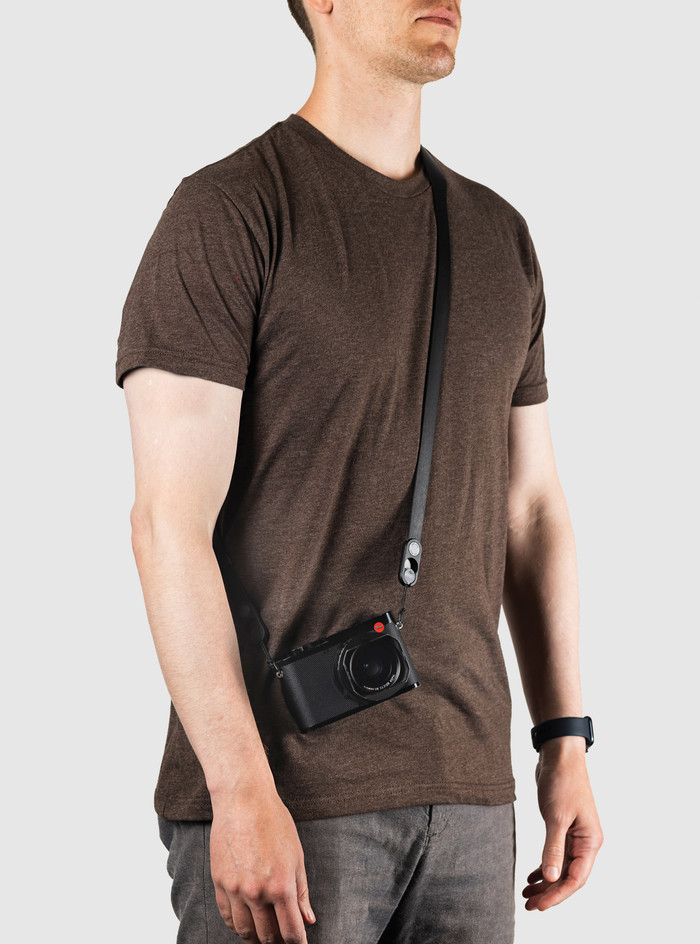 Peak Design Form Leather Camera Strap Long Black product in use