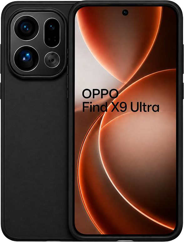 Just in Case Soft Design OPPO Find X9 Ultra Backcover Schwarz vorne