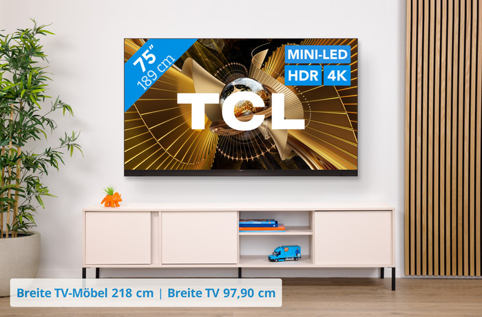 TCL SQD Mini-LED 75 Zoll X11L (2026) visuelles Coolblue 1