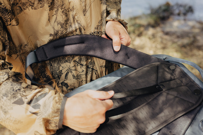 Peak Design Travel Backpack 30L Ocean product in use