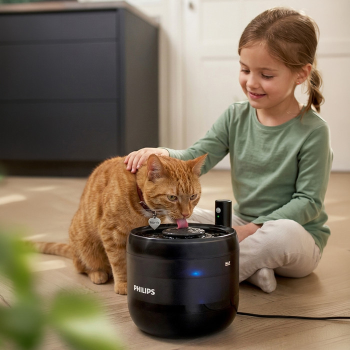 Philips Pet Series Trinkbrunnen produkt in gebrauch