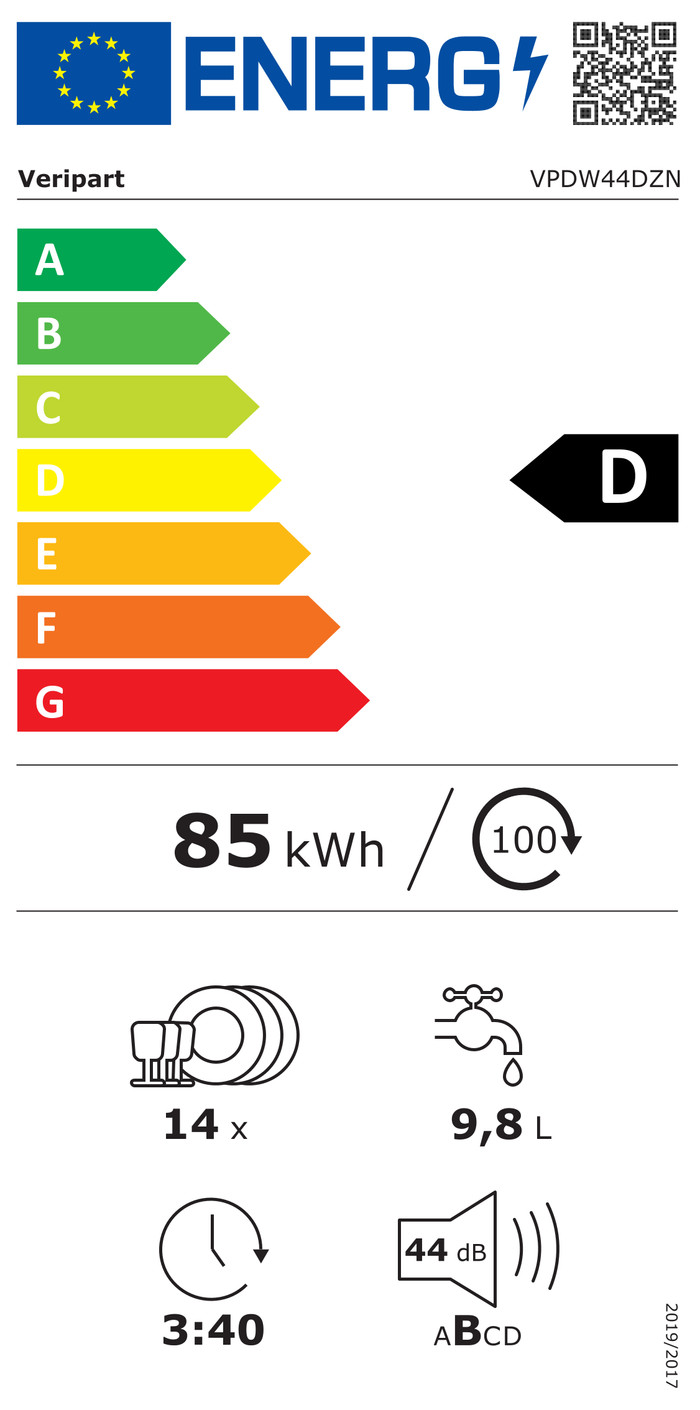 Veripart VPDW44DZN energielabel