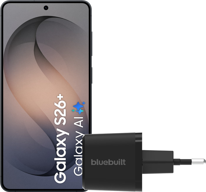 Samsung Galaxy S26 Plus 512GB Schwarz 5G + BlueBuilt Ladegerät 45 Watt Schwarz Main Image