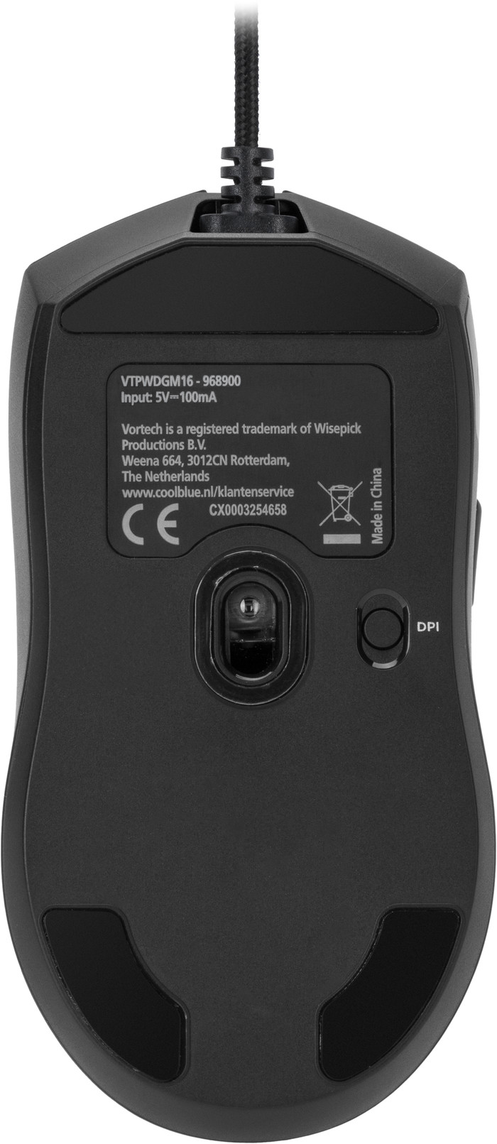 Vortech Pro Kabelgebundene Gaming-Maus Schwarz unten