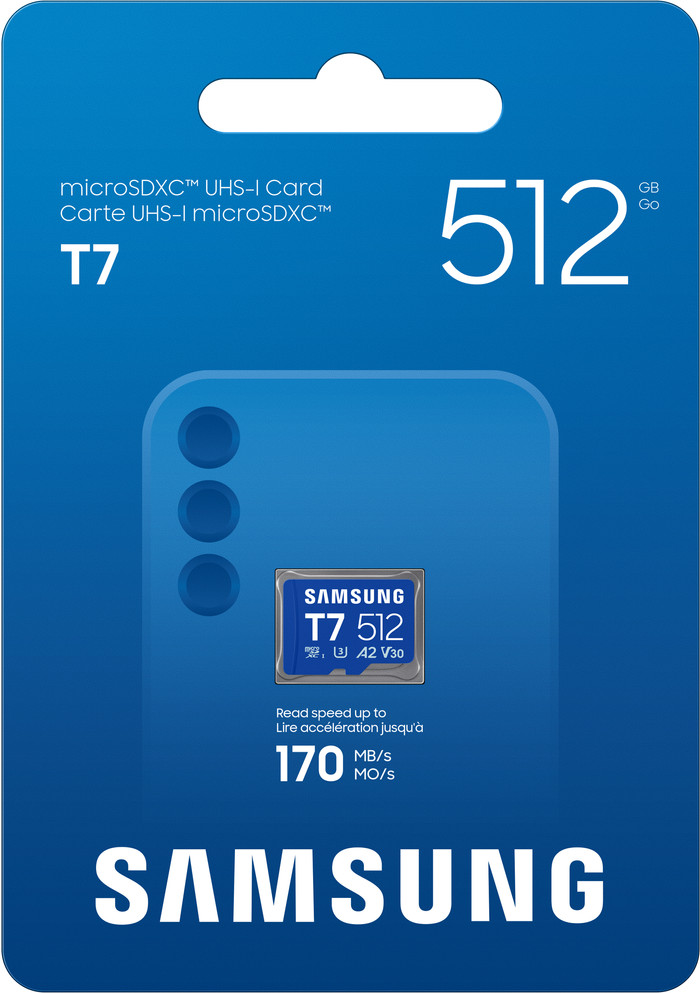 Samsung microSDXC T7 512GB 170 MB/s verpackung