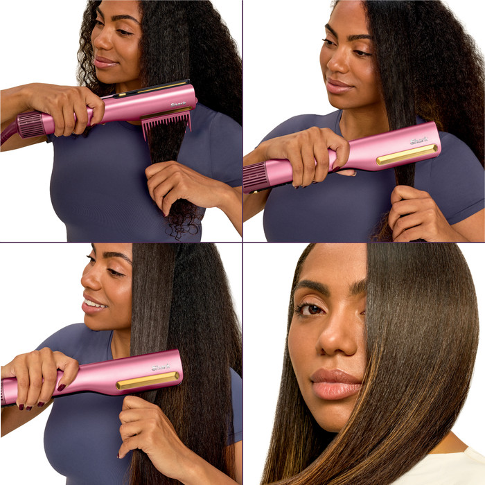 Shark SilkiPro Straight HT401EUPK Rose Petal produkt in gebrauch