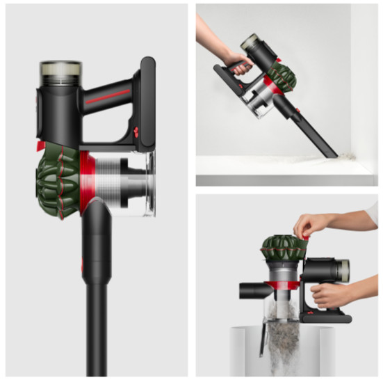 Dyson V8 Cyclone Fluffy product in use