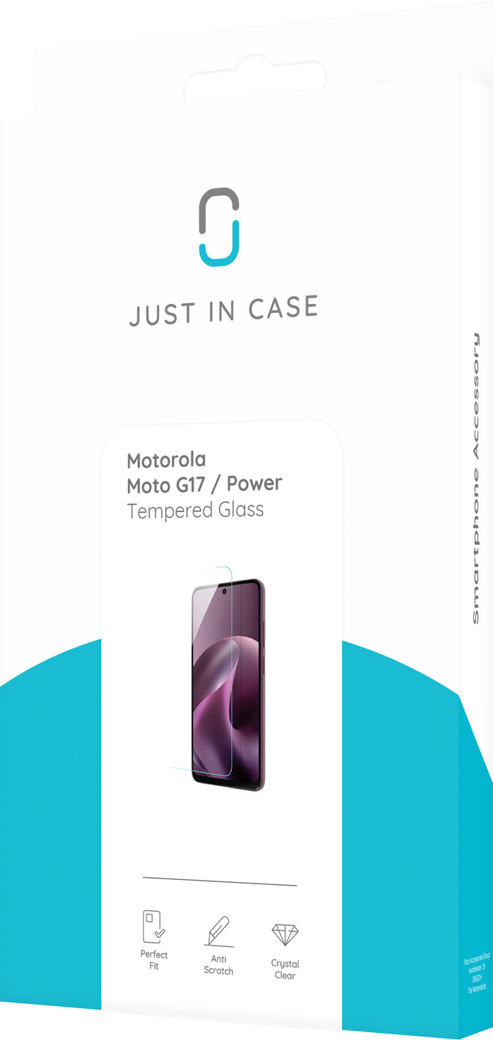 Just In Case Tempered Glass Motorola Moto G17 / G17 Power Panzerglas verpackung