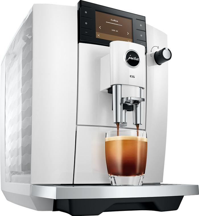 JURA E6 Piano White (ED) linke seite