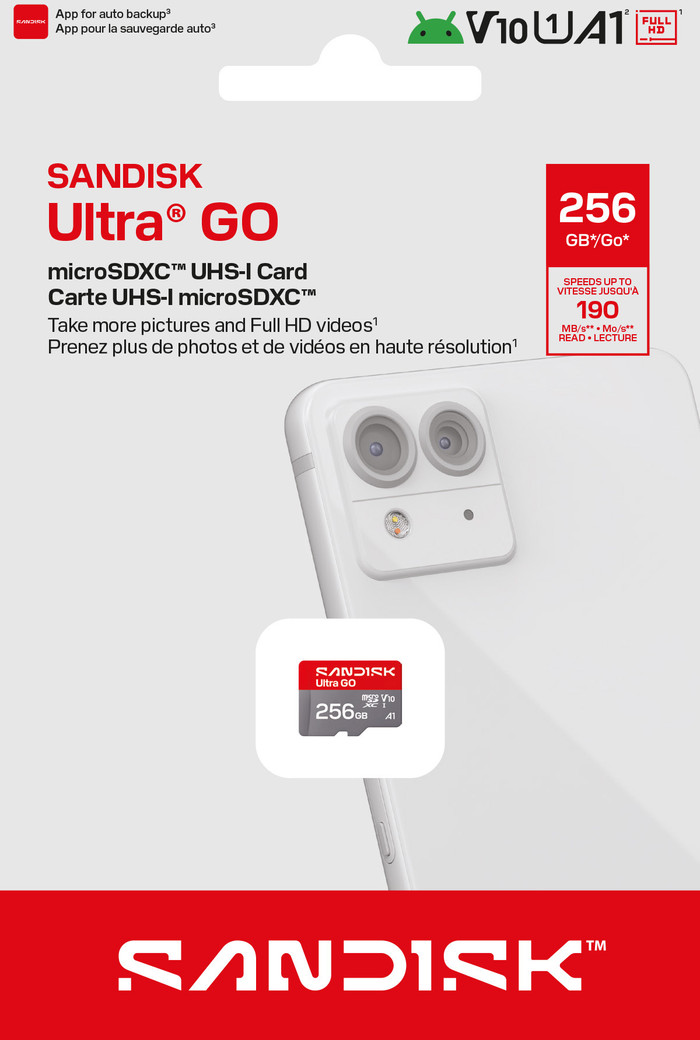 SANDISK Ultra GO microSDXC 256GB verpackung