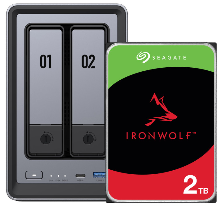 UGREEN NASync DXP2800 + Seagate IronWolf 2TB Main Image