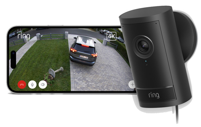 Ring Outdoor Camera Pro Stecker Schwarz visueller lieferant