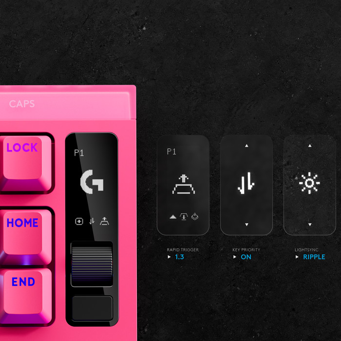 Logitech G PRO X2 RAPID TKL Gaming-Tastatur Rosa Qwertz detail