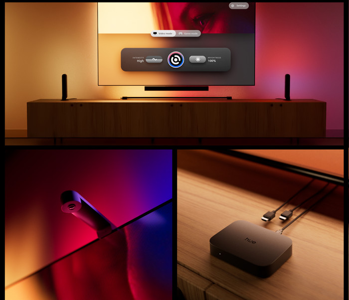 Philips Hue Play Gradient LED-Streifen für 55 bis 65 Zoll Fernseher produkt in gebrauch