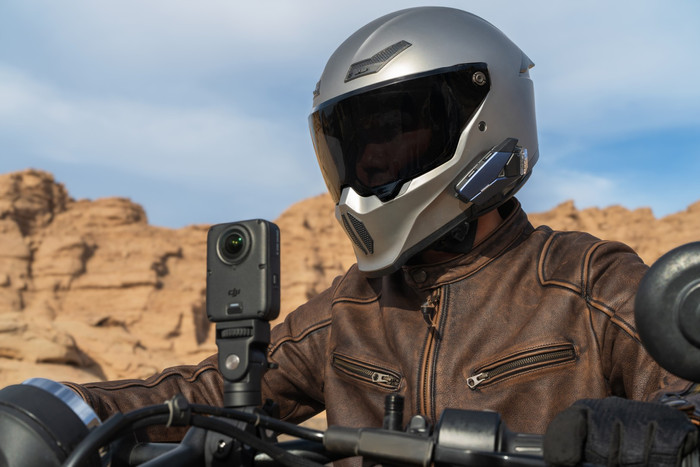 DJI Osmo 360 II Limitless Riding Combo product in use