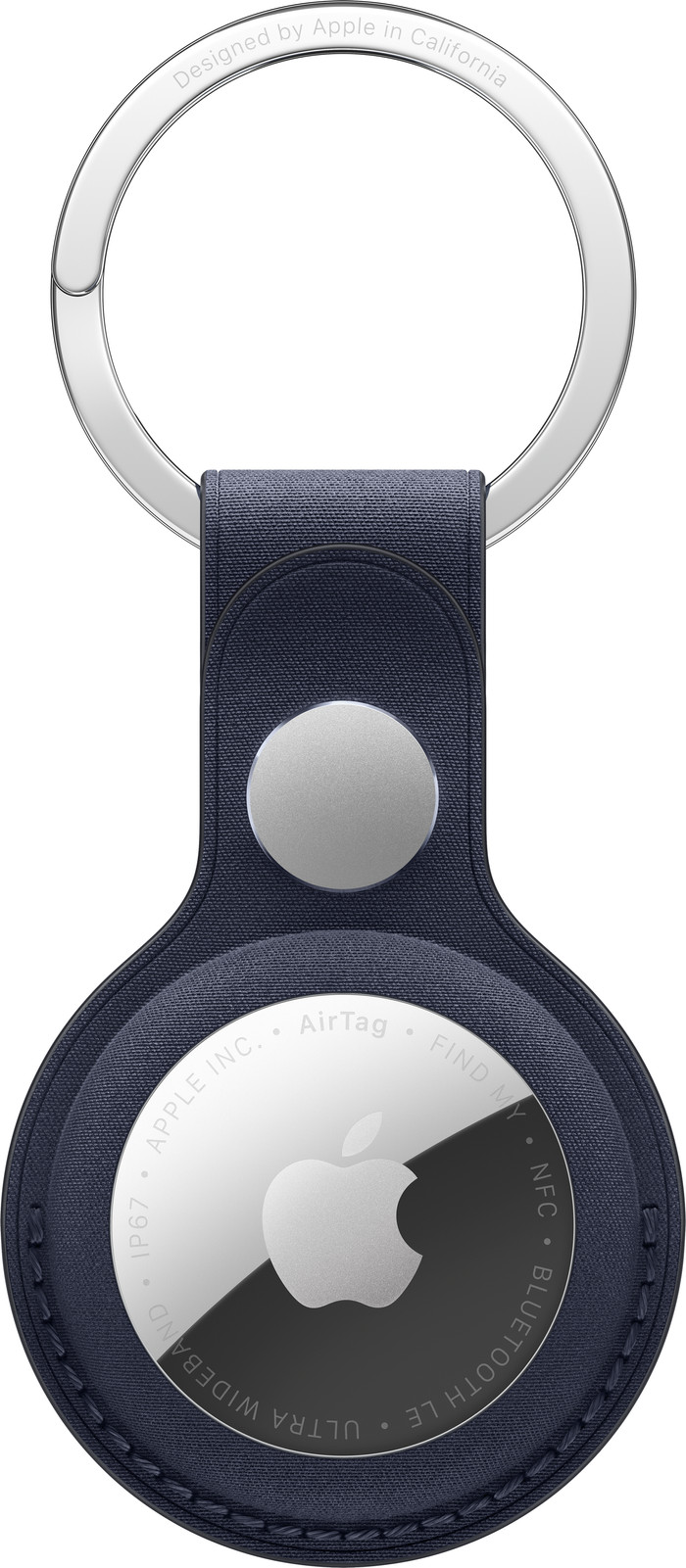 Apple AirTag Feingewebe Schlüsselanhänger Blau Main Image