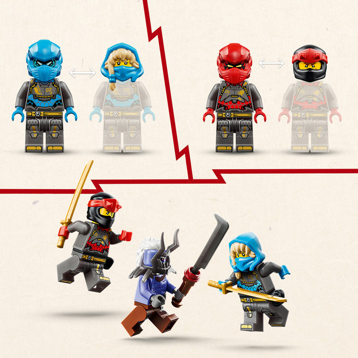 LEGO Ninjago Die Zwillings-Titanmechs 71870 produkt in gebrauch