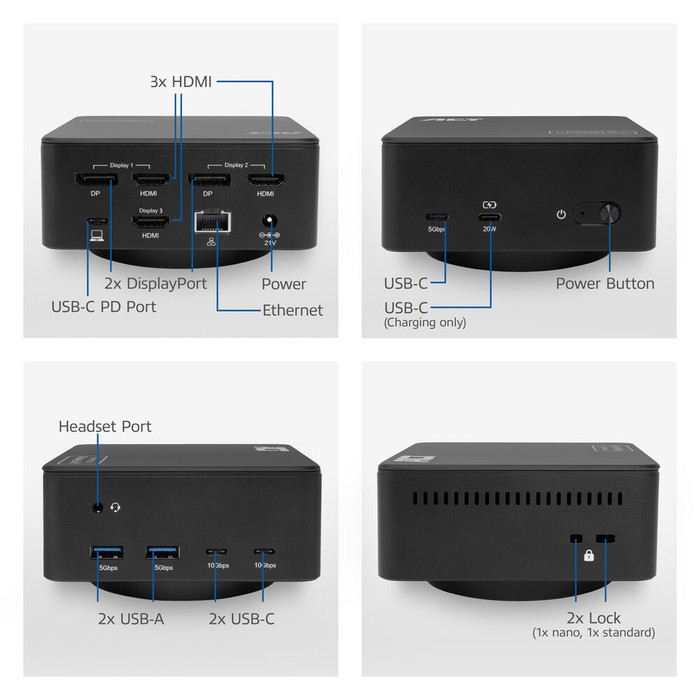 ACT USB-C Triple 4K DisplayLink Dockingstation visueller lieferant