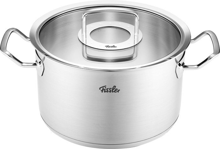 Fissler Original-Profi Collection Topf- und Pfannenset mit Glasdeckeln 5-teilig + Kasserolle vorne