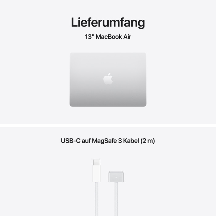 Apple MacBook Air 13 inches (2026) M5 (10 CPU/8 GPU) 16GB/512GB Silver QWERTZ visual supplier