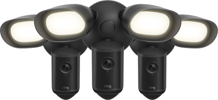 Ring Floodlight Kamera Wired Pro 2. Generation Schwarz 3er-Pack Main Image