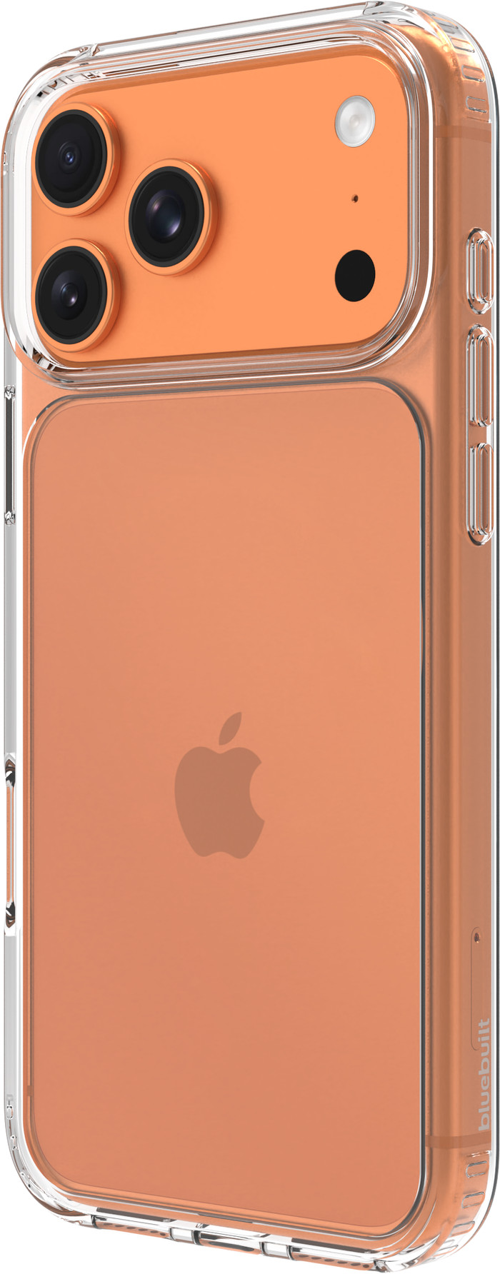 BlueBuilt Protective Cover iPhone 17 Pro Max Transparent + Privacy Protector Duo Pack right side