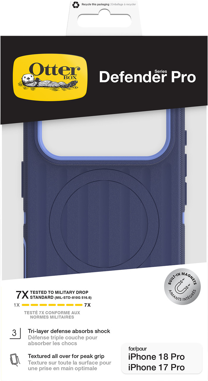 Otterbox Defender iPhone 18 Pro / 17 Pro Full Body Case mit MagSafe Blau verpackung