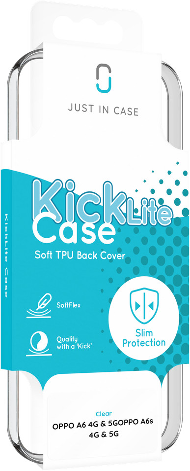 Just in Case KickLite OPPO A6/A6s Back Cover Transparent packaging