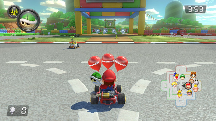 Mario Kart 8 Deluxe produkt in gebrauch
