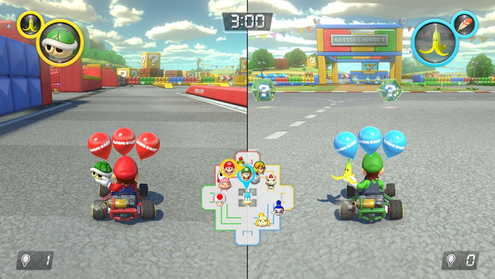 Mario Kart 8 Deluxe produkt in gebrauch