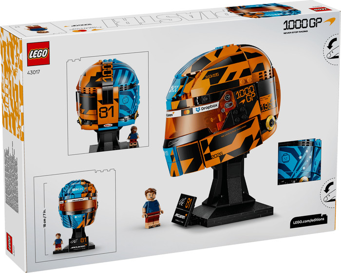 LEGO Editions McLaren Mastercard F1 Team Oscar Piastri Helm 43017 verpackung