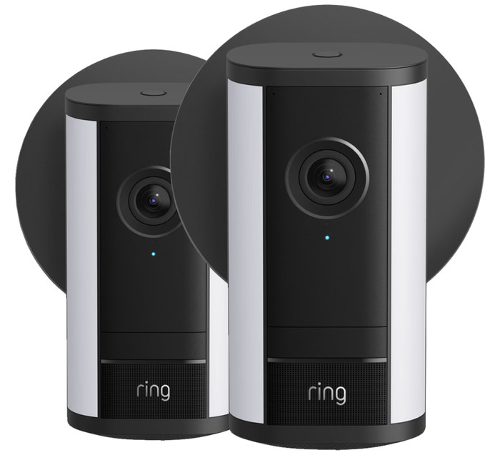Ring Spotlight Kamera Pro 2. Generation Stecker Schwarz Doppelpack Main Image